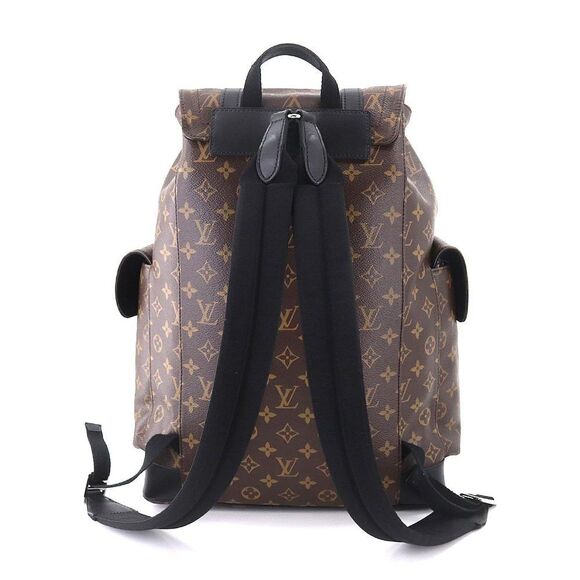 Louis Vuitton Monogram Macassar Christopher PM Backpack Rucksack Brown Noir - Picture 2 of 10